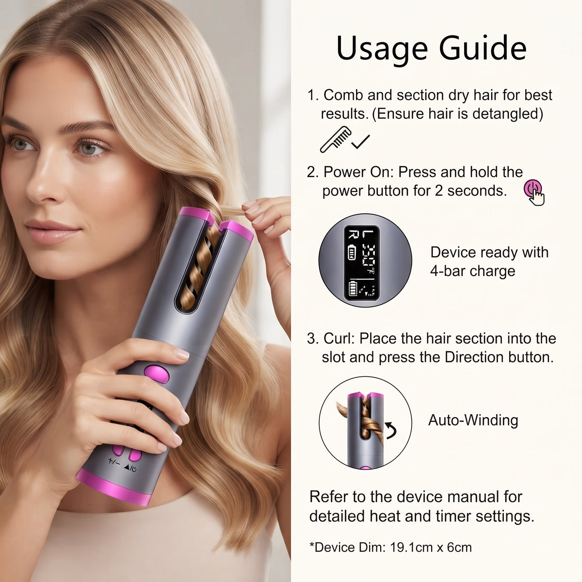 The Good FInd Rechargeable Hair Curler – Effortless, Precise Curls