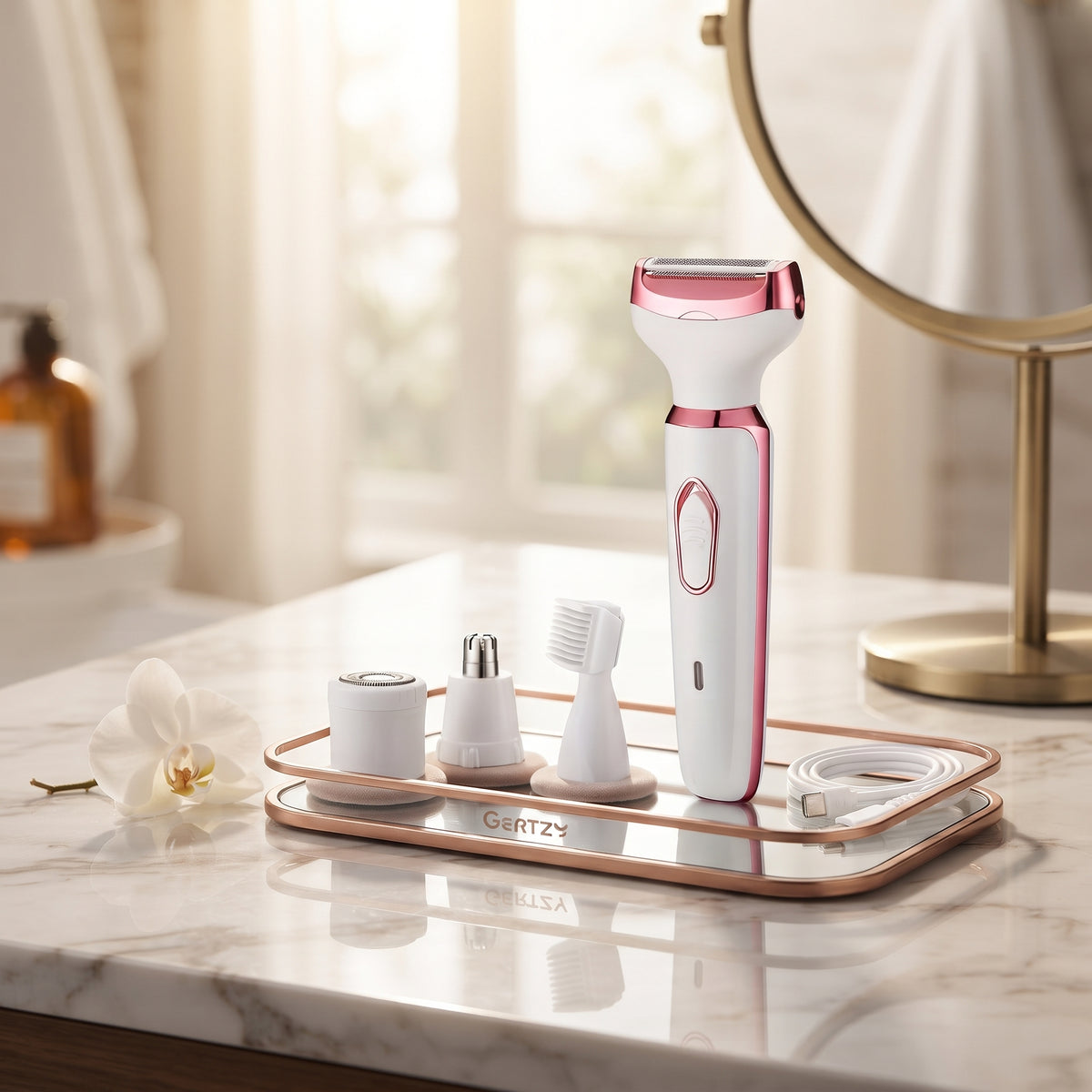 The Good Find 4-In-1 Rechargeable Electric Razor for Women – Painless Grooming Kit