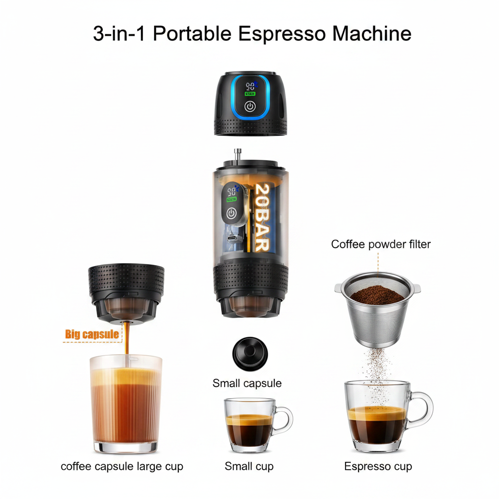 BrewGo Pro 3-in-1 modes