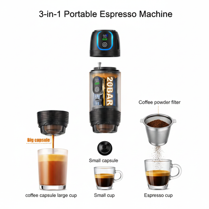 BrewGo Pro 3-in-1 modes